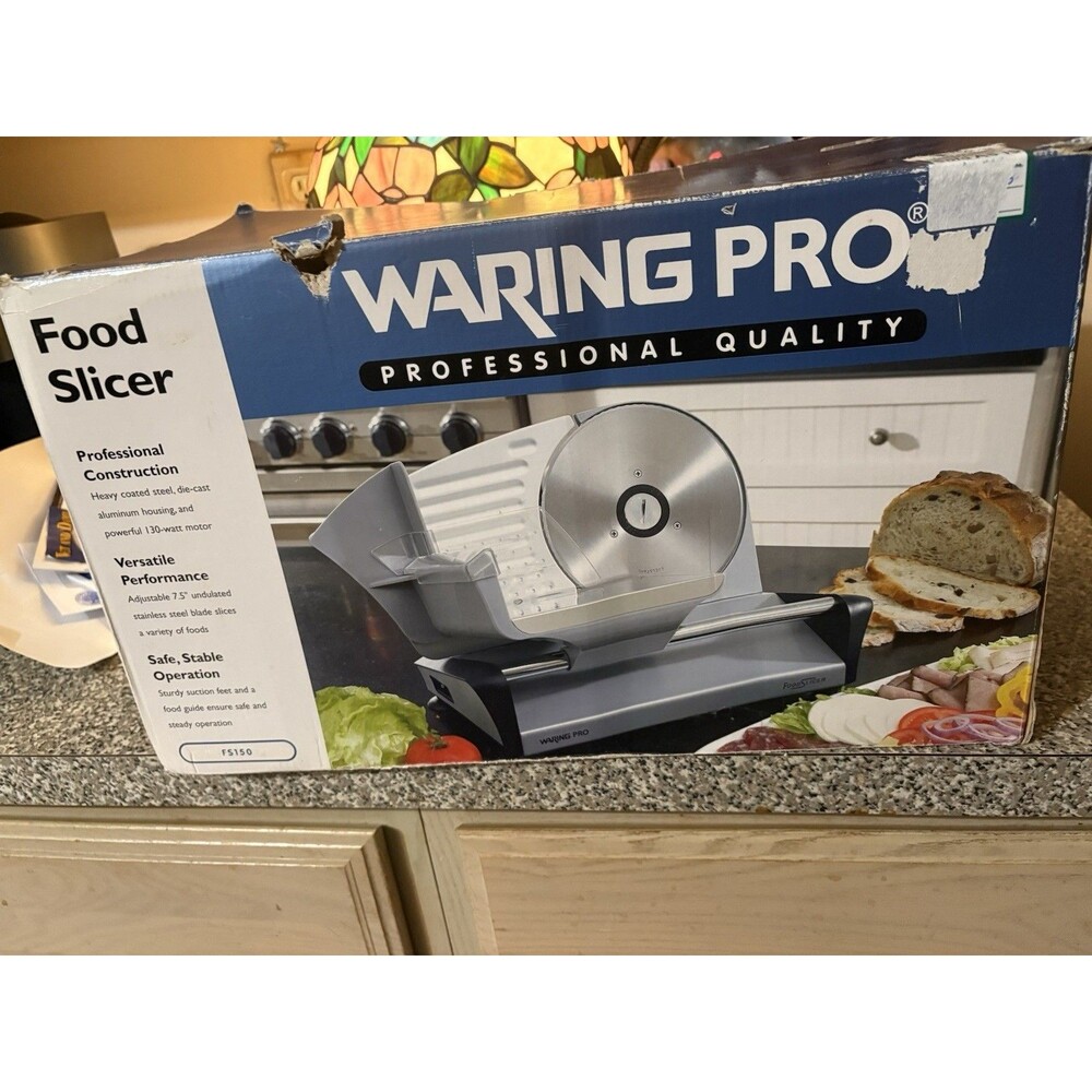 Waring Pro Professional Food Slicer, Stainless Steel FS150